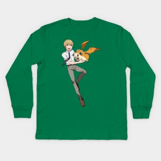 Digimon tri. Takeru and Patamon Kids Long Sleeve T-Shirt